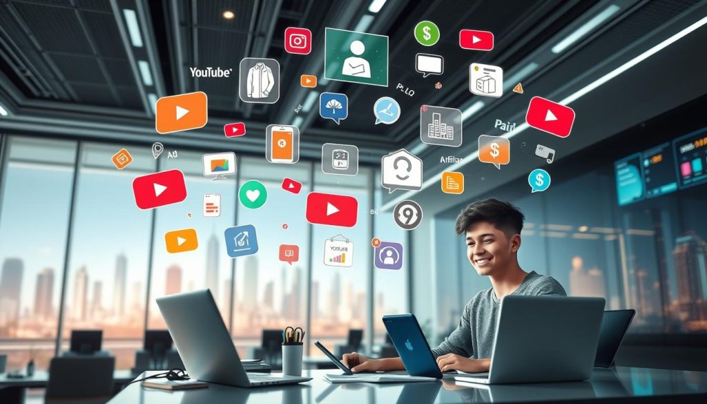 diverse revenue streams in YouTube